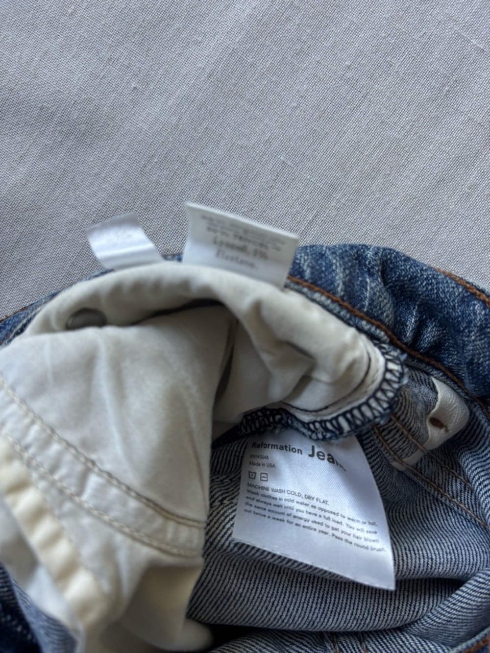 Reformation Liza High Rise Straight Jeans Laguna Wash Size 23 - Picture 9 of 14